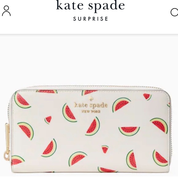 NWT-Kate Spade-SET-Staci-Watermelon Party-Medium Satchel & Large Zip Wallet-$628 - Picture 15 of 16